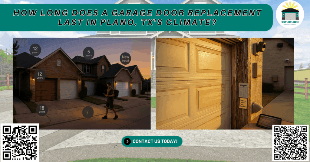 How Long Does a Garage Door Replacement Last in Plano, TX’s Climate? 1 How Long Does a Garage Door Replacement Last in Plano, TX’s Climate?