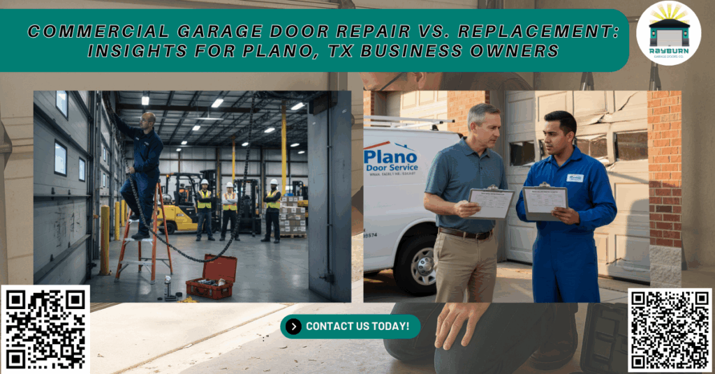 Commercial Garage Door Repair vs. Replacement: Insights for Plano, TX Business Owners
