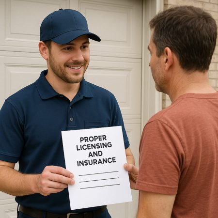 Proper Licensing and Insurance Proper Licensing and Insurance for residential garage door installation